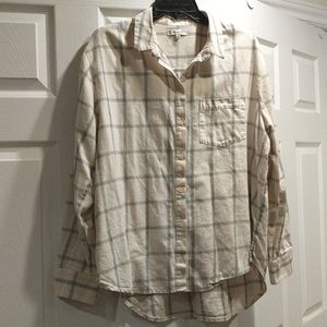 Madewell windowpane button down shirt XL